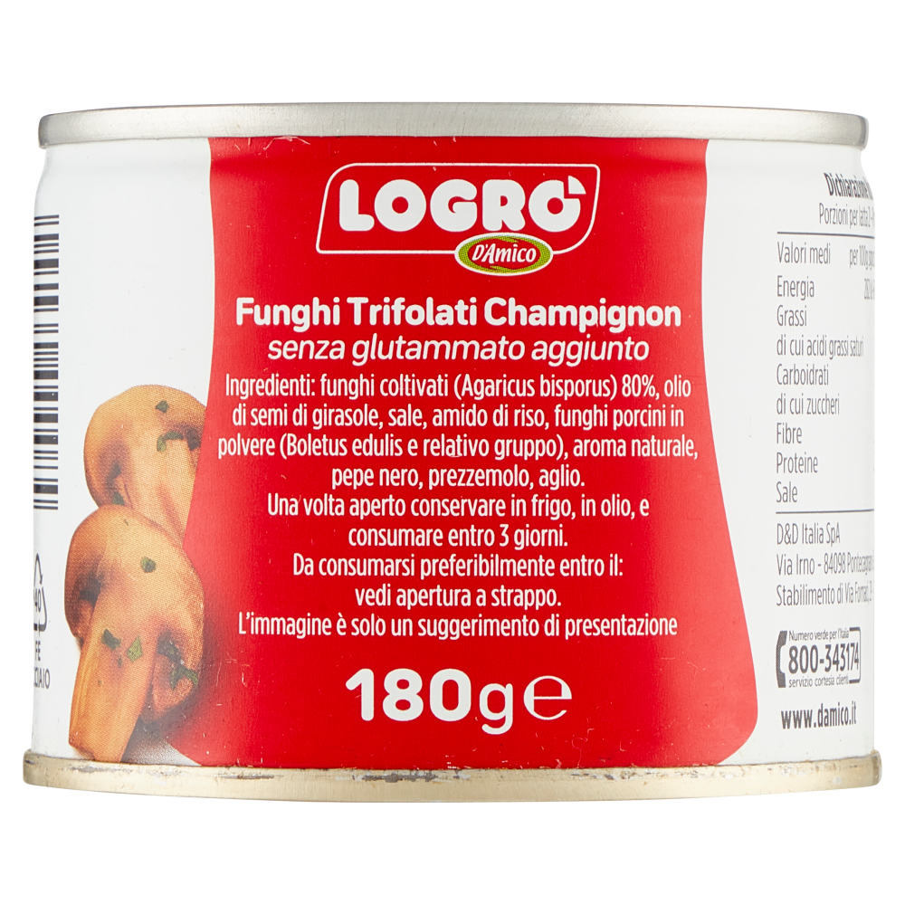 Logrò i Trifolati Funghi Trifolati Champignon 180 g Carrefour