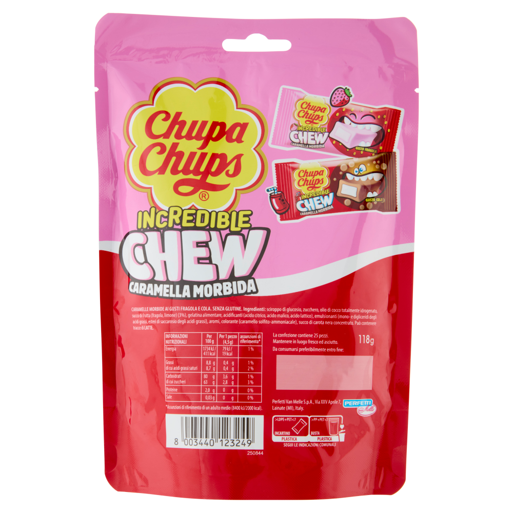 Chupa Chups Incredible Chew Caramella Morbida 118 g