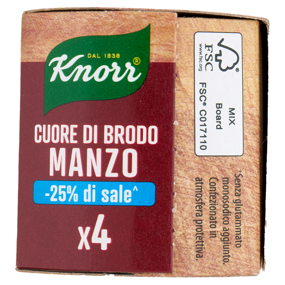 Knorr Cuore di Brodo Manzo -25% di Sale^ 4 x 28 g