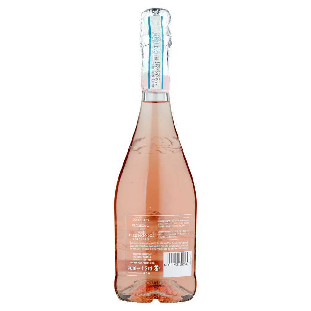 Zonin Prosecco D.O.C. Ros&eacute; Millesimato Extra Dry 750 ml