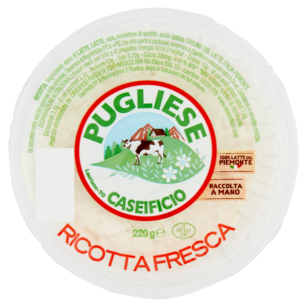 Caseificio Pugliese Ricotta Fresca 220 g