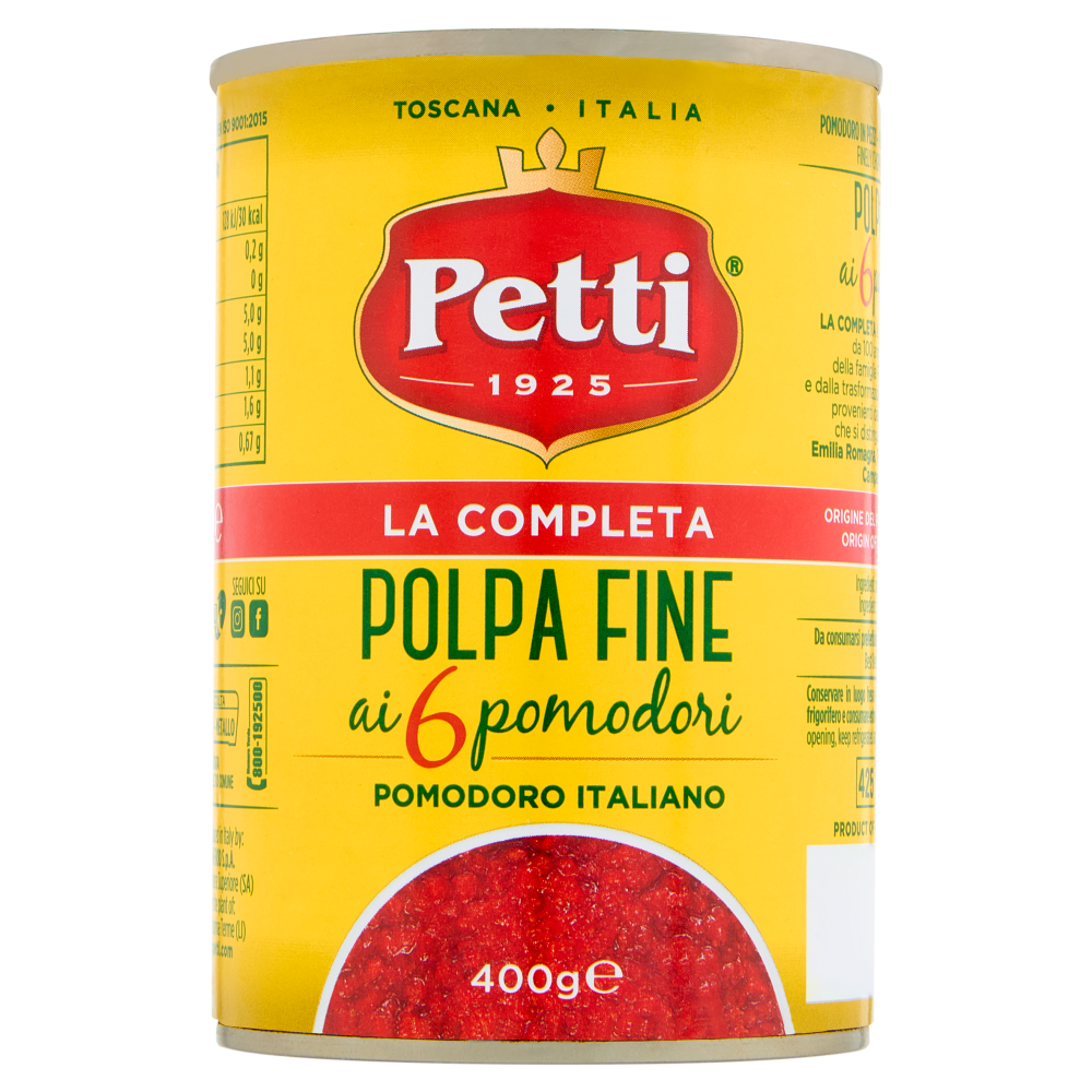 Petti la Completa Polpa Fine ai 6 pomodori Pomodoro Italiano 400g