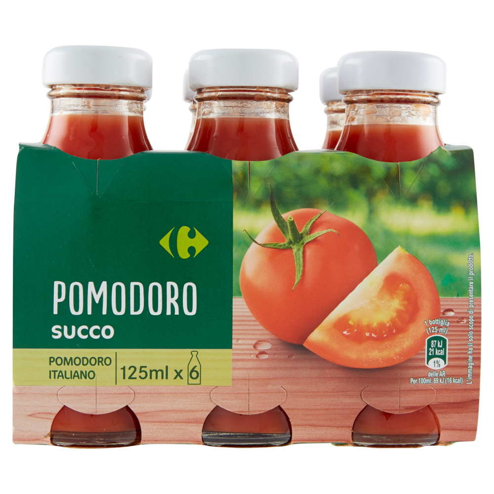 Carrefour Pomodoro Succo 6 x 125 ml