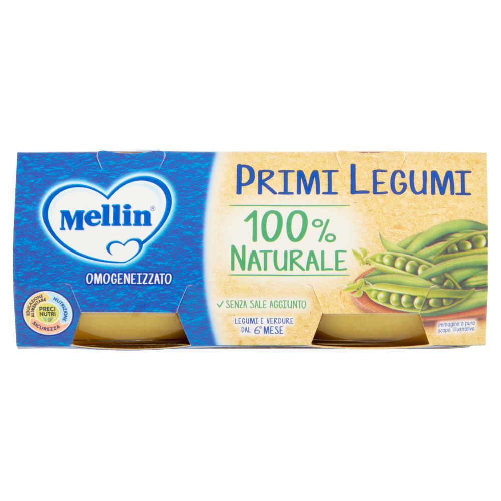 Mellin Primi Legumi 100% Naturale Omogeneizzato 2 x 80 g