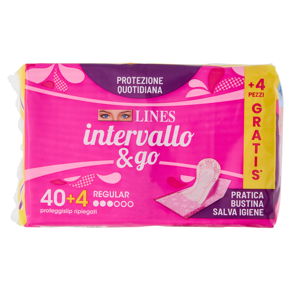 Lines intervallo & go Regular proteggislip ripiegati 40 + 4 pz