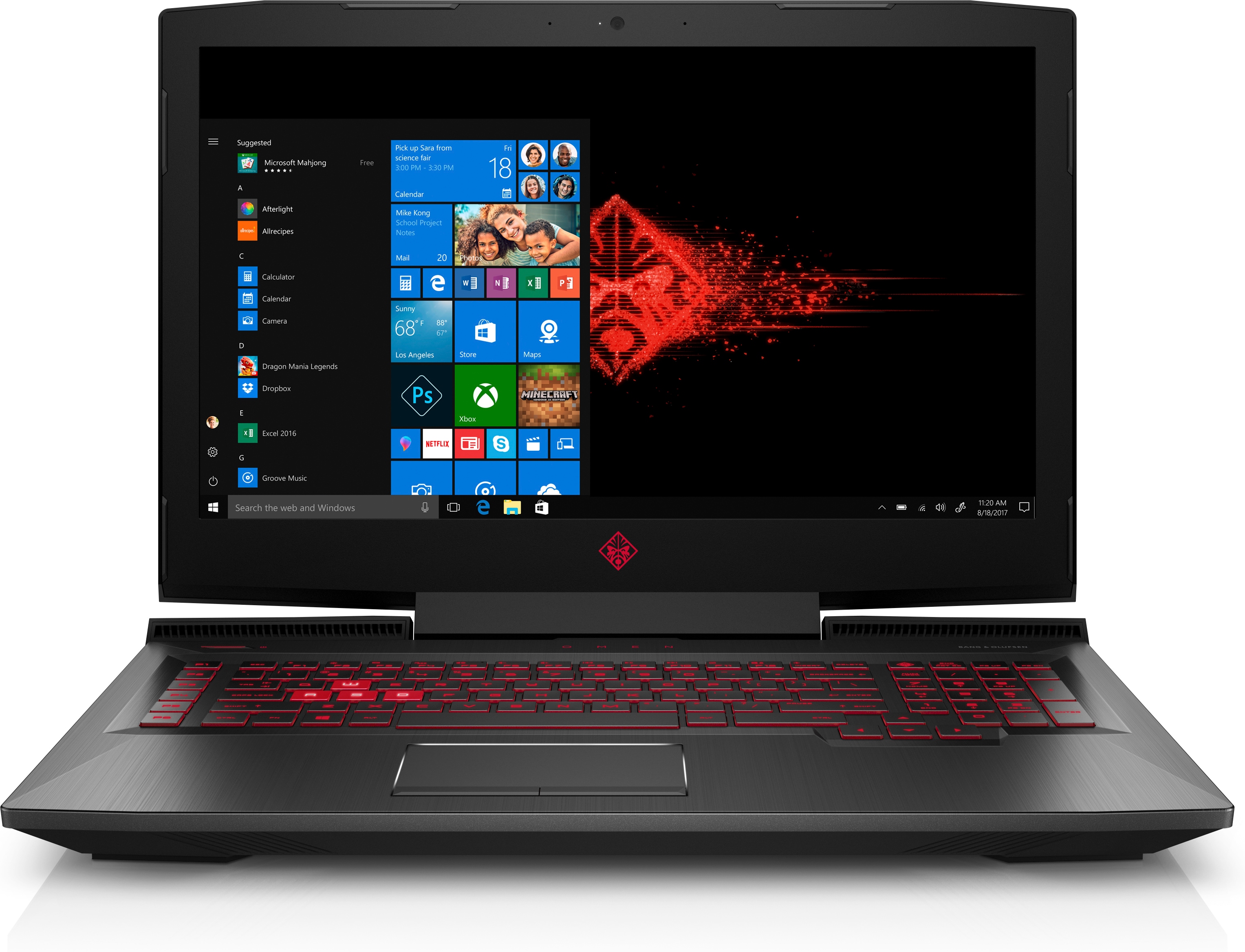 HP OMEN 17-an013nl Intel® Core™ i5 i5-7300HQ Computer portatile 43,9 cm (17.3") Full HD 8 GB DDR4-SDRAM 1 TB HDD NVIDIA® GeForce® GTX 1050 Windows 10 Home Nero