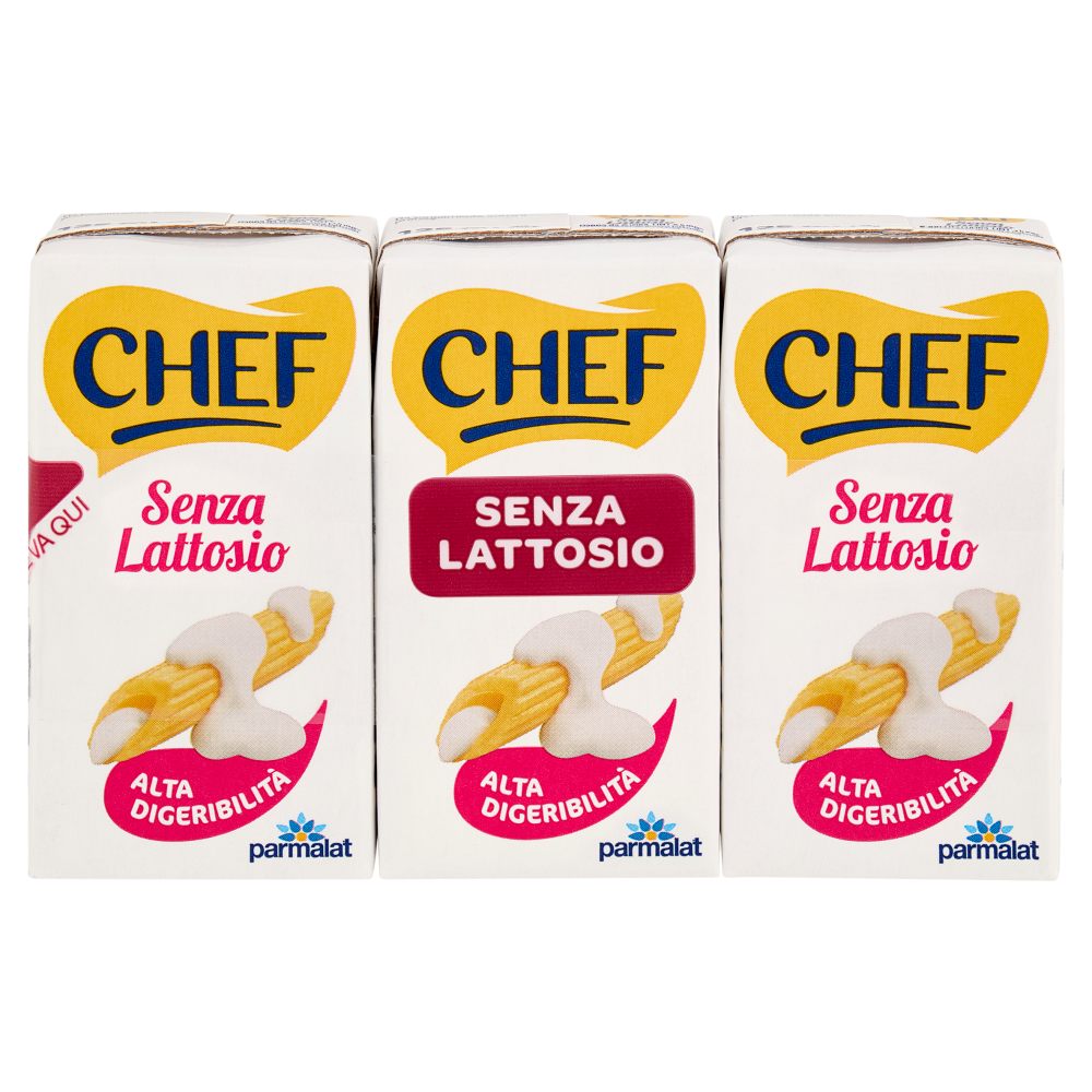 Chef Senza Lattosio 3 x 125 ml