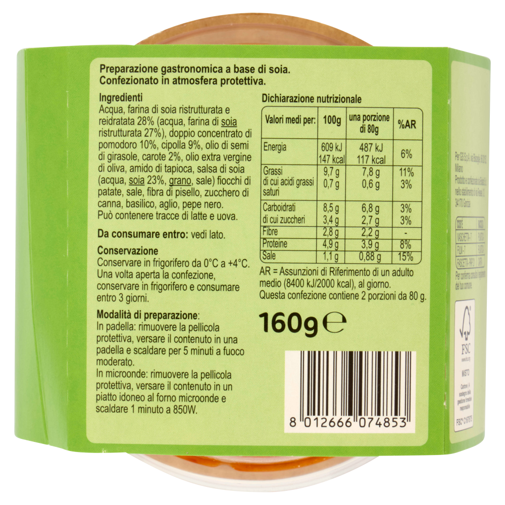Carrefour Sensation Vegetal ragù 160 g