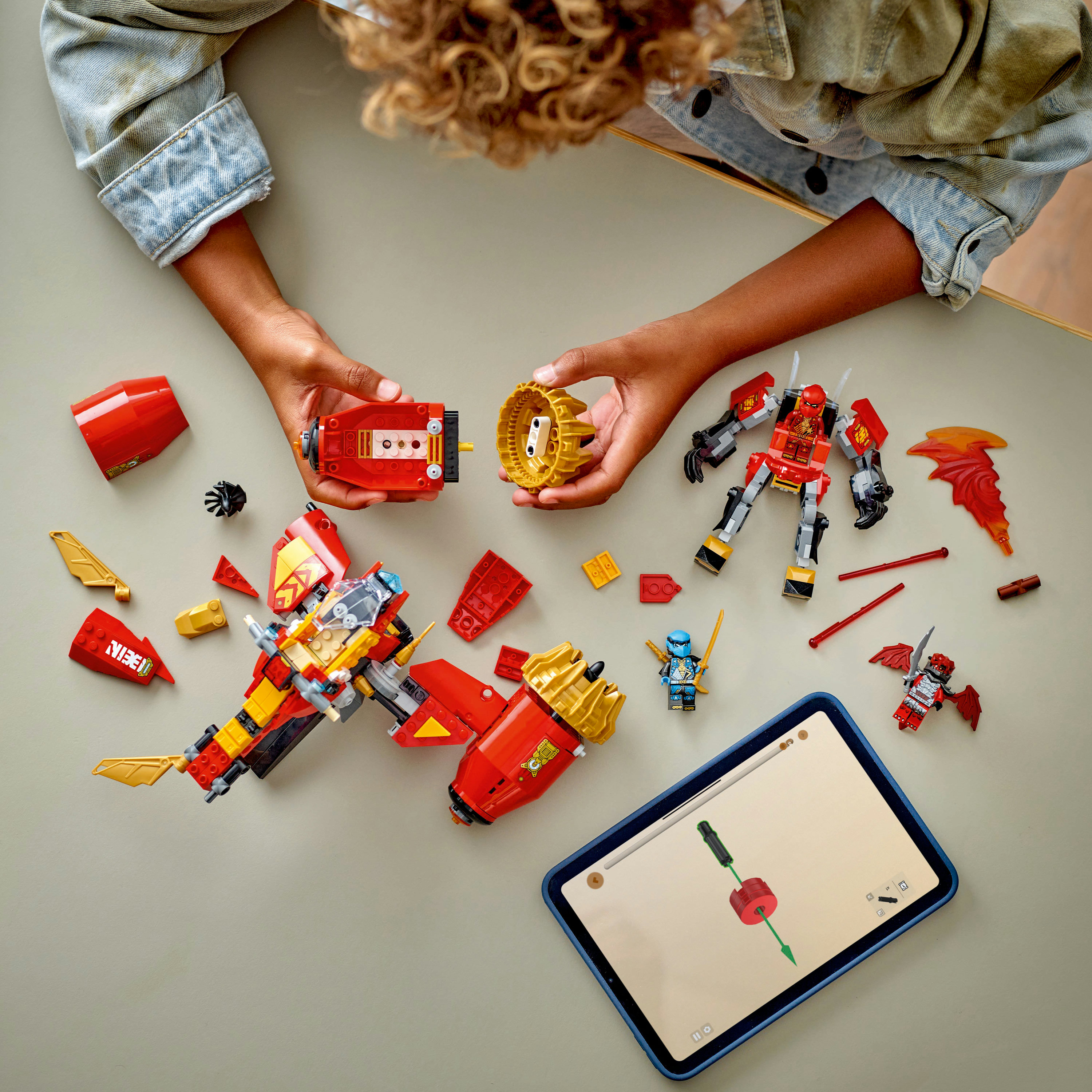 LEGO NINJAGO 71830 Mech Storm Rider di Kai - 2 Veicoli Trasformabili in Figura Snodabile e Moto Giocattolo, Giochi Bambini 7+