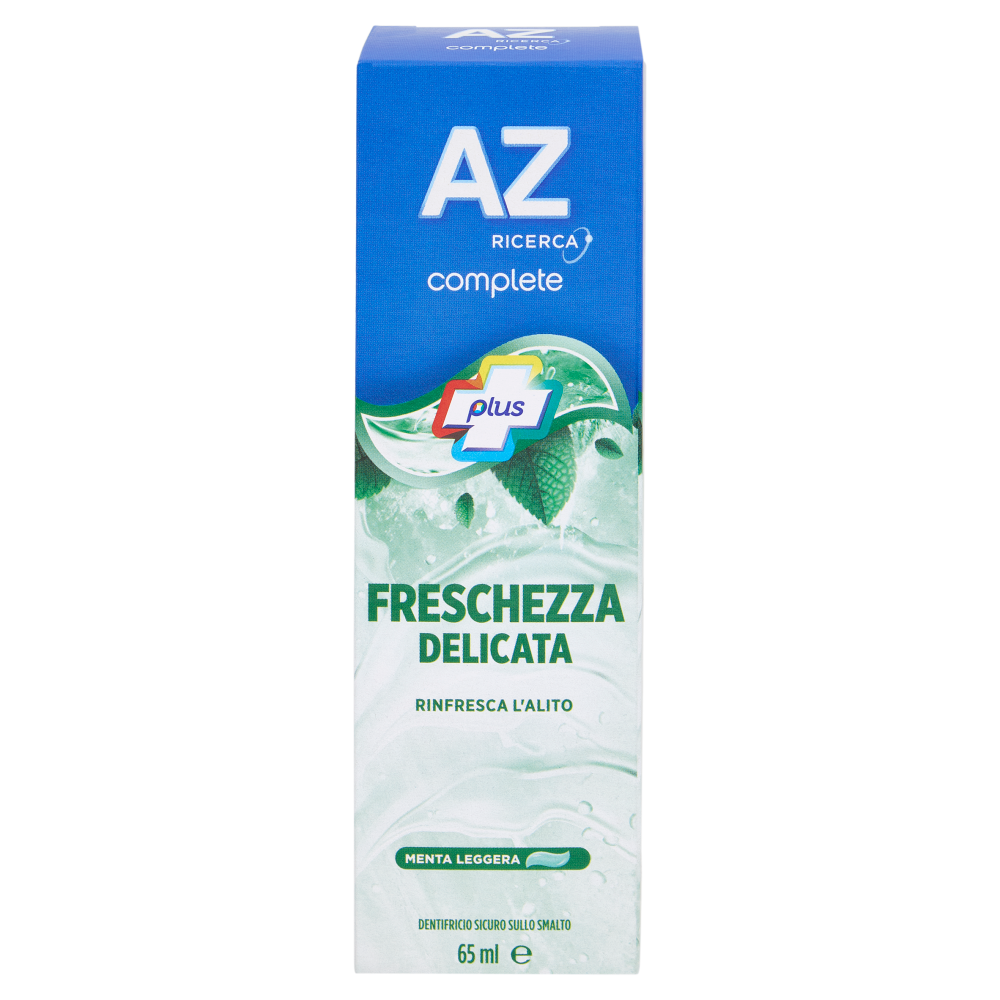 AZ Ricerca Dentifricio Complete Plus Freschezza Delicata Menta Leggera 65 ml