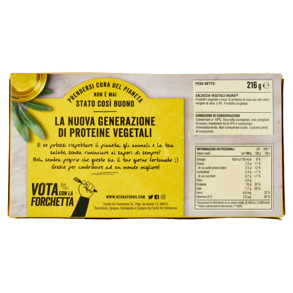Heura Salsiccia Vegetale 216 g