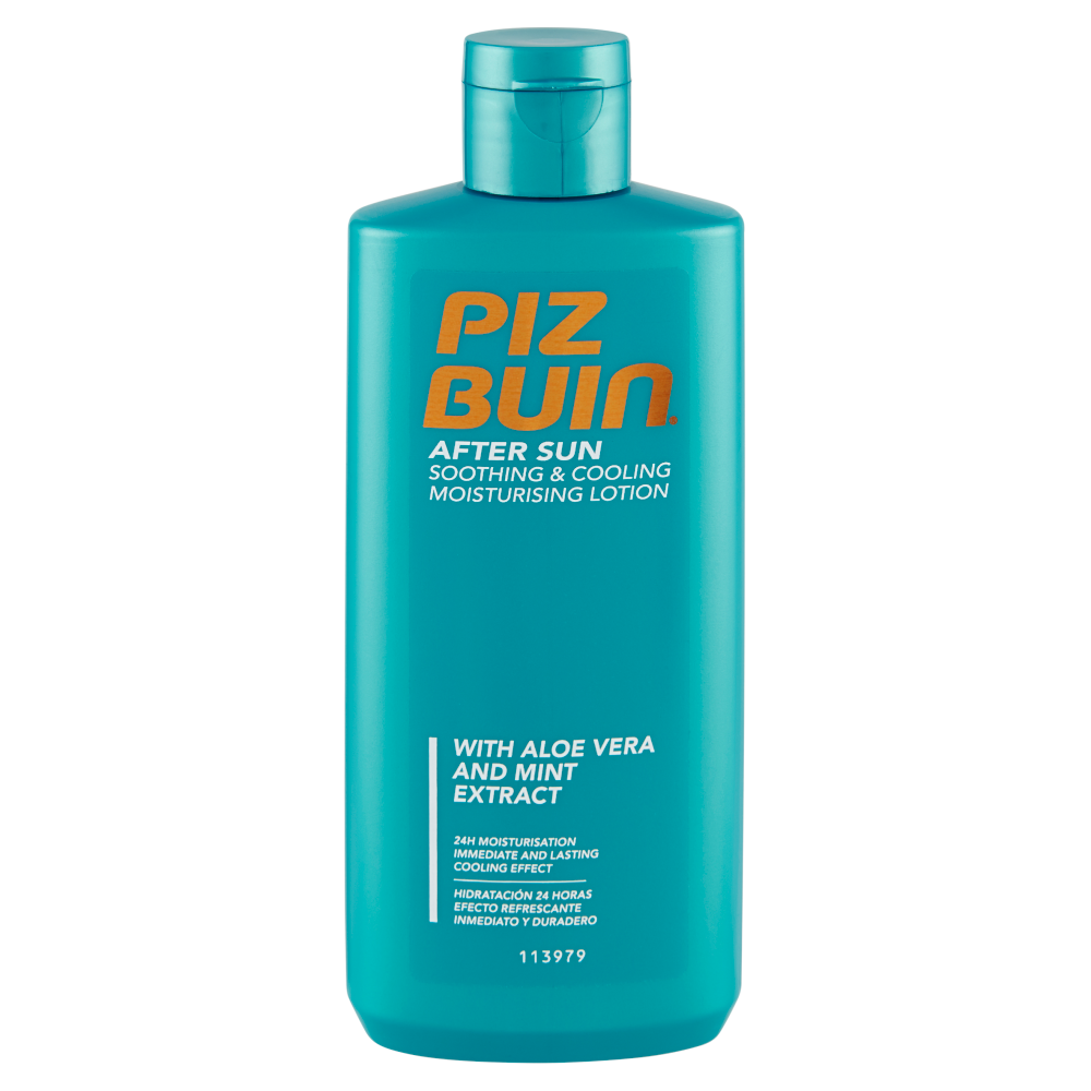 Piz Buin Latte Doposole Idratante Lenitivo E Rinfrescante,Con Aloe Vera, Assorbimento Rapido, 200ml