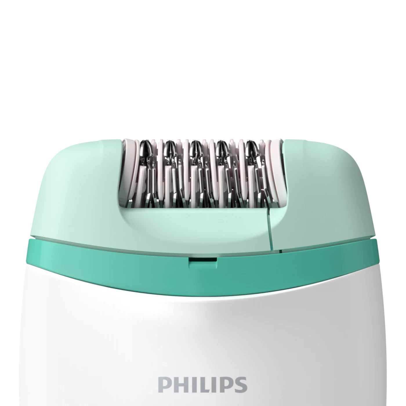 Philips Satinelle Essential Epilatore compatto con cavo bianco e verde BRE224/00