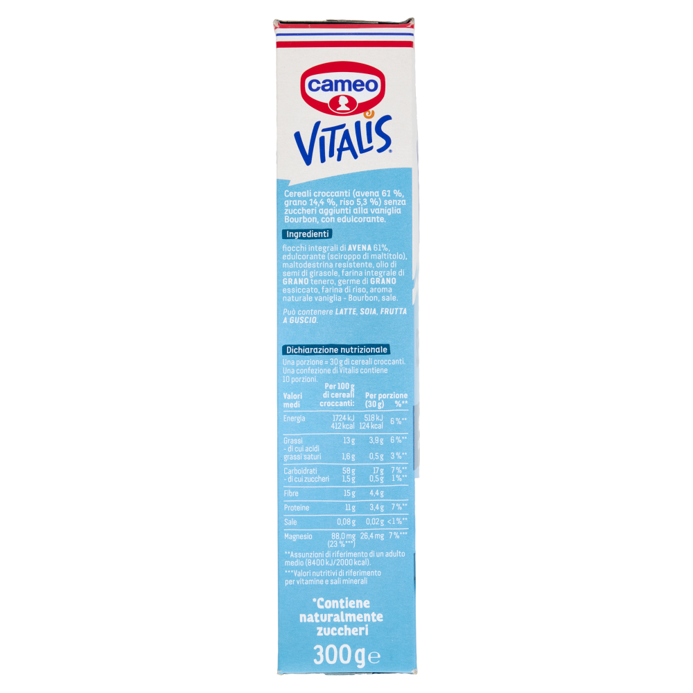 cameo Vitalis il Müesli Senza Zuccheri Aggiunti* Croccante Classico Vaniglia Bourbon 300 g