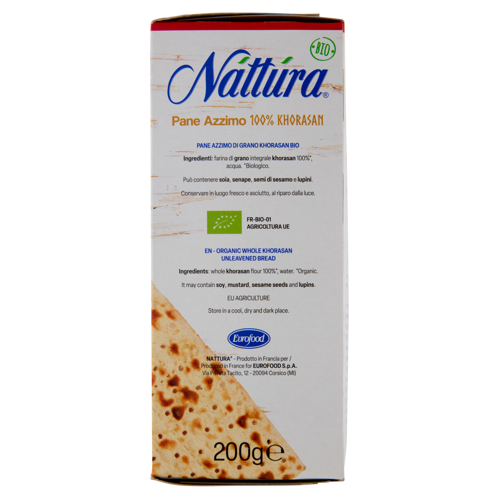Náttúra Pane Azzimo 100% Khorasan Bio senza lievito 200 g