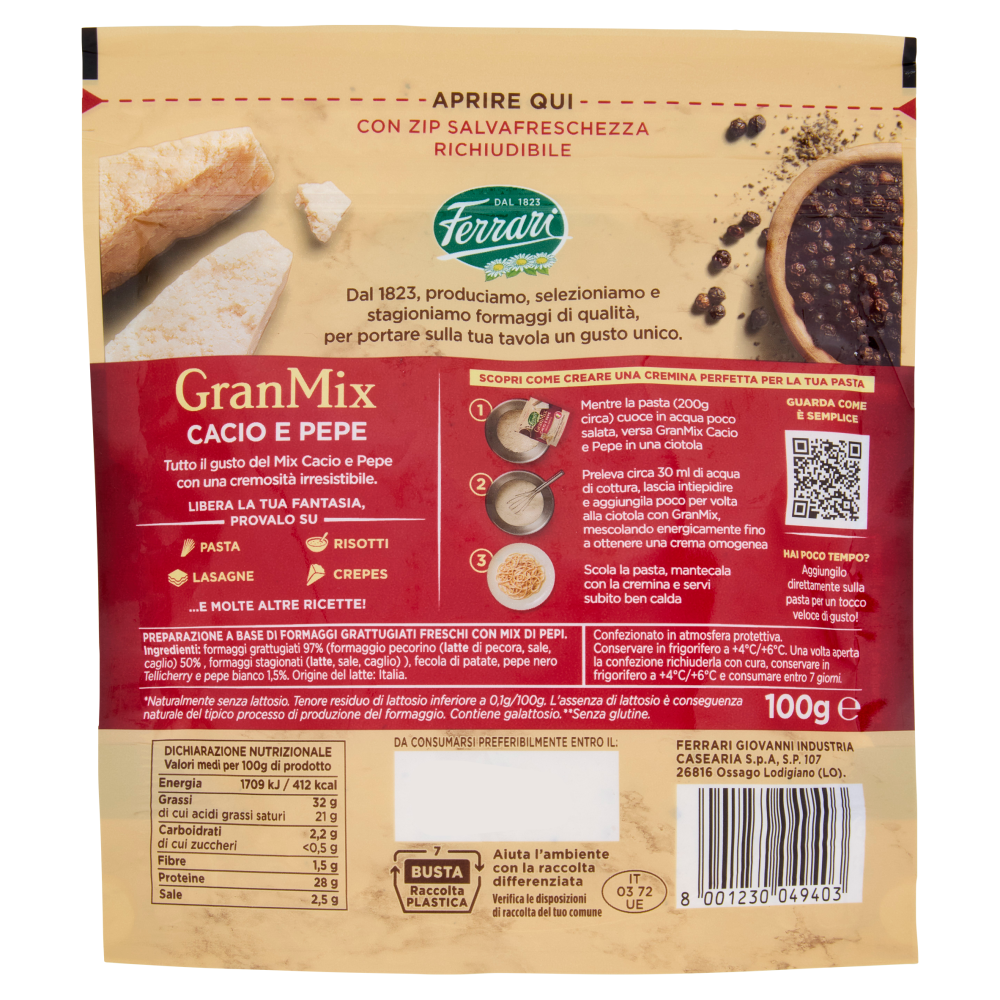 Ferrari GranMix Cacio e Pepe 100 g