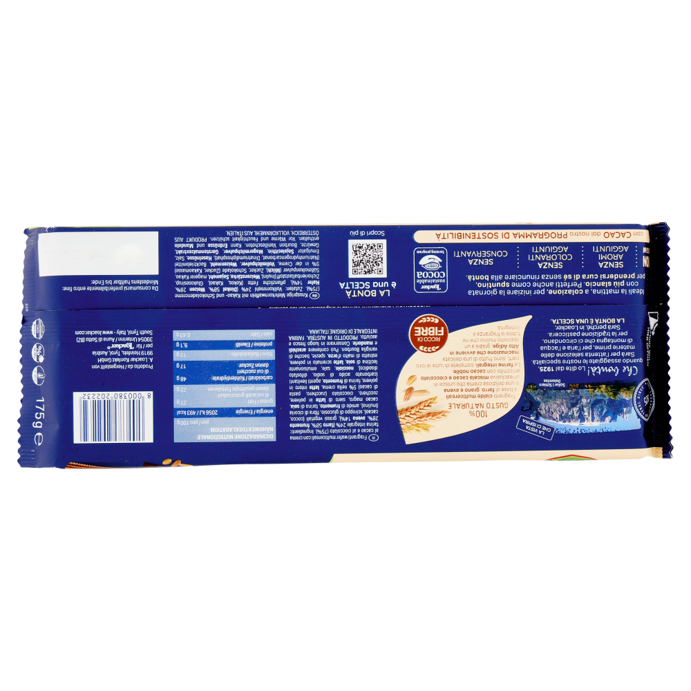 Loacker Wafer Multicereali Cremkakao con farro, grano e avena con crema al cacao wafers 175g