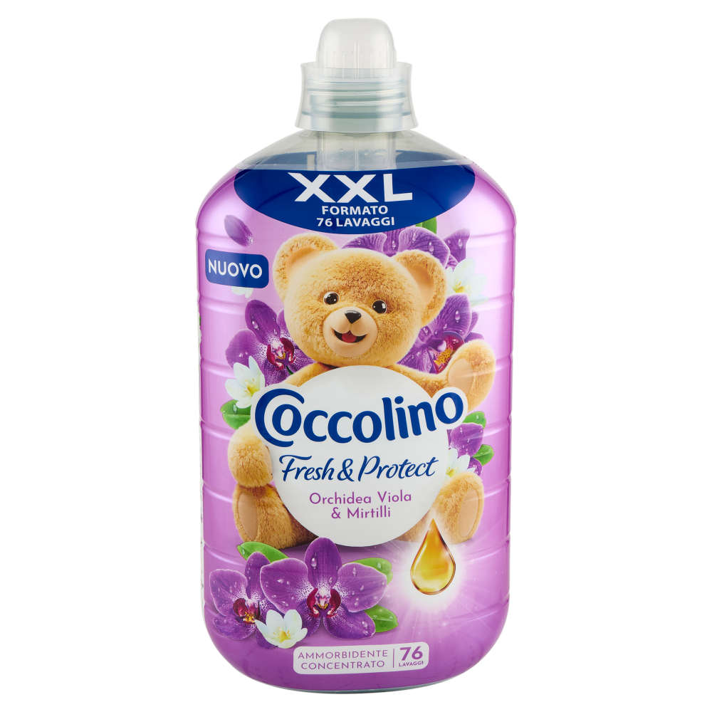 Coccolino Ammorbidente Concentrato Fresh & Protect Orchidea Viola & Mirtilli 76 Lavaggi 1750 ml