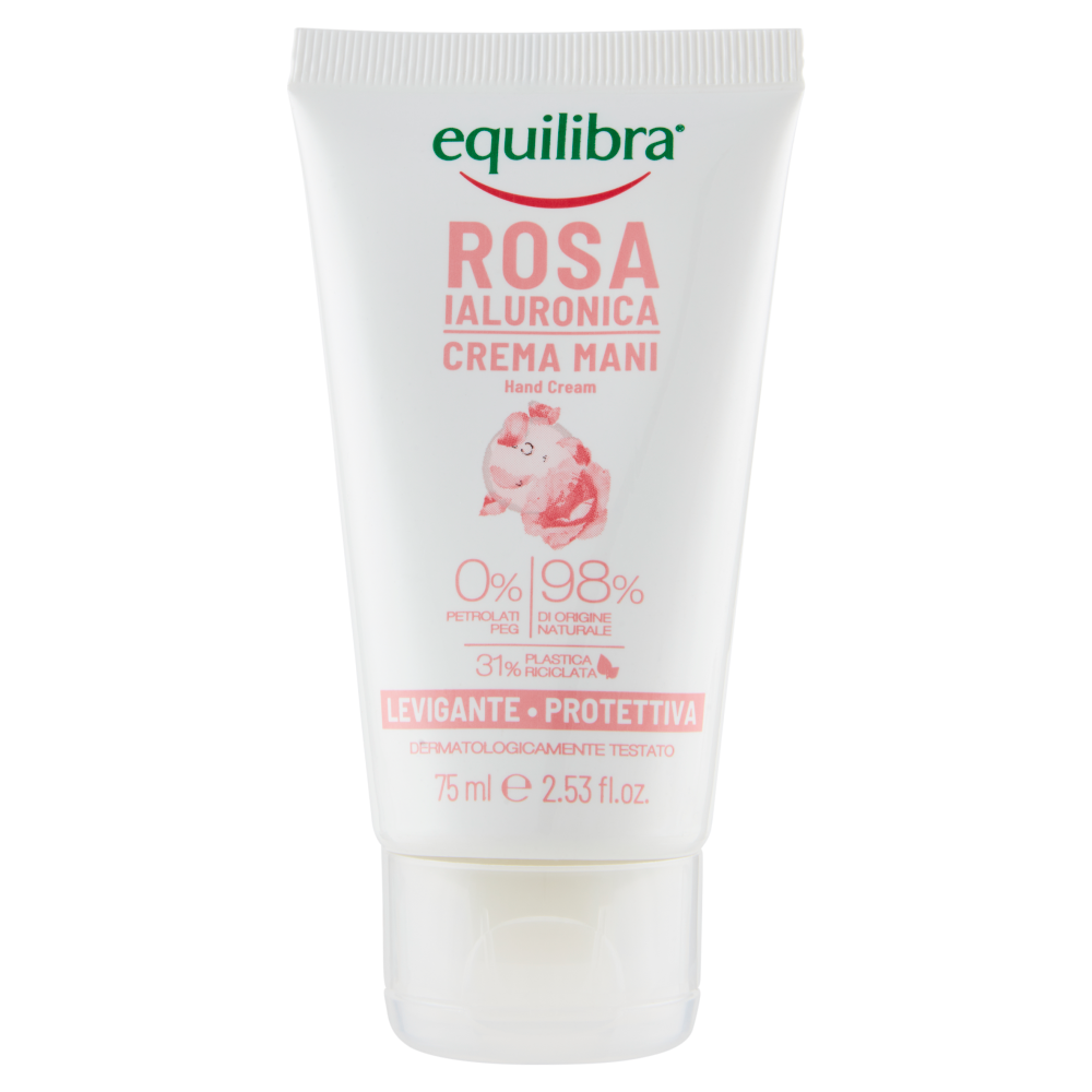 equilibra Rosa Ialuronica Crema Mani Levigante - Protettiva 75 ml