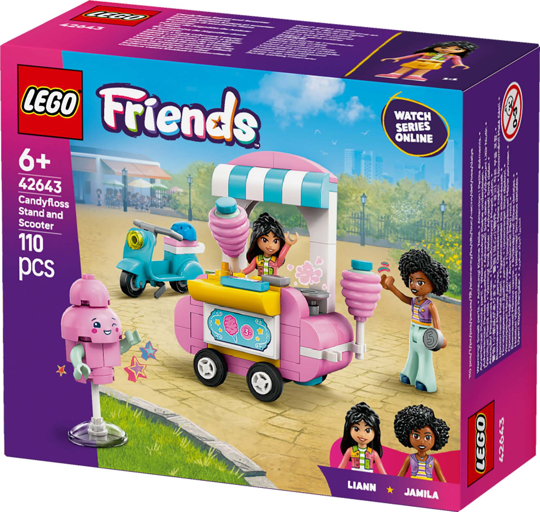 LEGO Friends Bancarella di zucchero filato e scooter