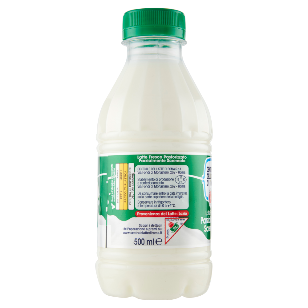 Centrale del Latte di Roma Latte Fresco Parzialmente Scremato 500 ml