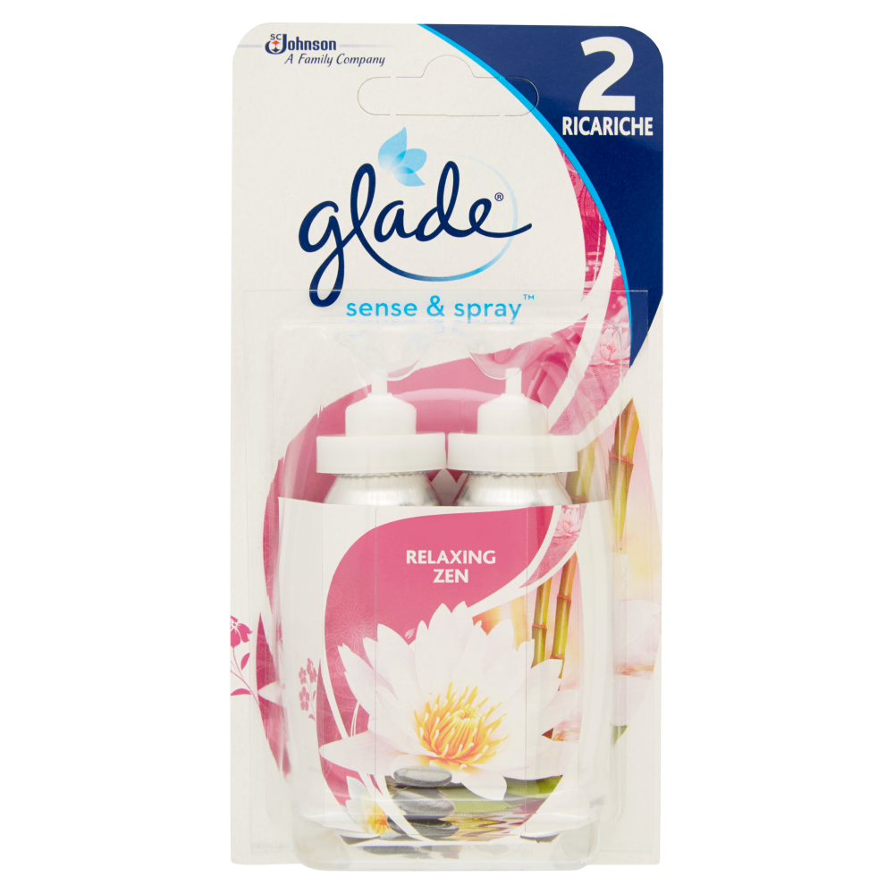 Glade Sense&Spray Doppia Ricarica, Profumatore Ambienti, Fragranza Relaxing Zen, 18ml