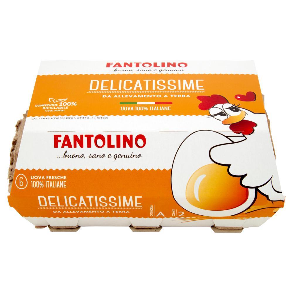 Fantolino Delicatissime 6 Uova Fresche da Allevamento a Terra 330 g