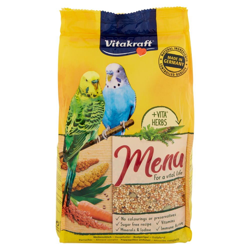 Vitakraft Menu Pappagallini ondulati - Alimento completo 1 kg