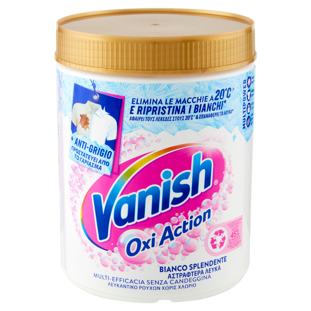 Vanish Oxi Action Multipower Polvere bianca Smacchiatore bucato 1 kg