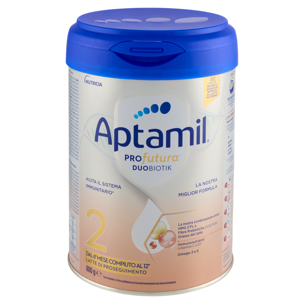 APTAMIL PROFUTURA2, Latte di Proseguimento in Polvere dal 6° mese compiuto, con Vitamine C&D, 800g