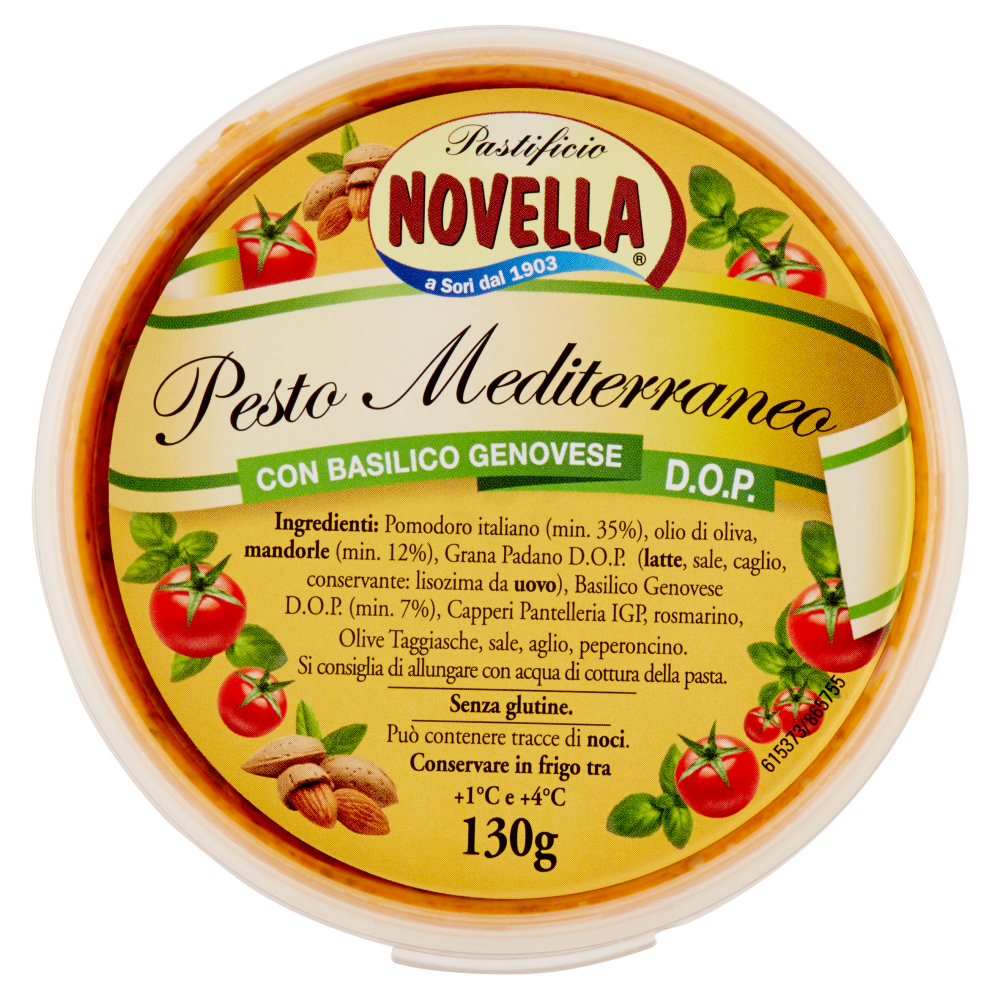 Pastificio Novella Pesto Mediterraneo con Basilico Genovese D.O.P. 130 g