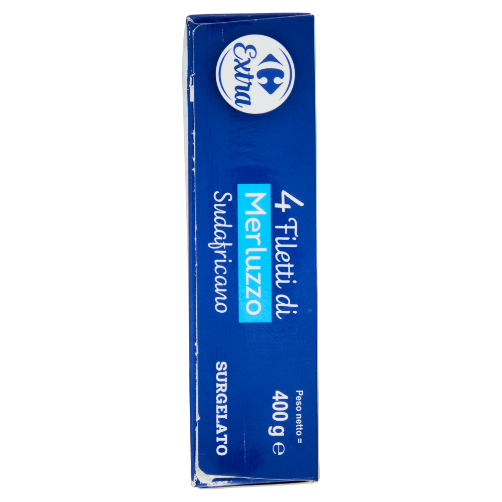 Carrefour Extra 4 Filetti di Merluzzo Sudafricano Senza Spine* Surgelato 400 g