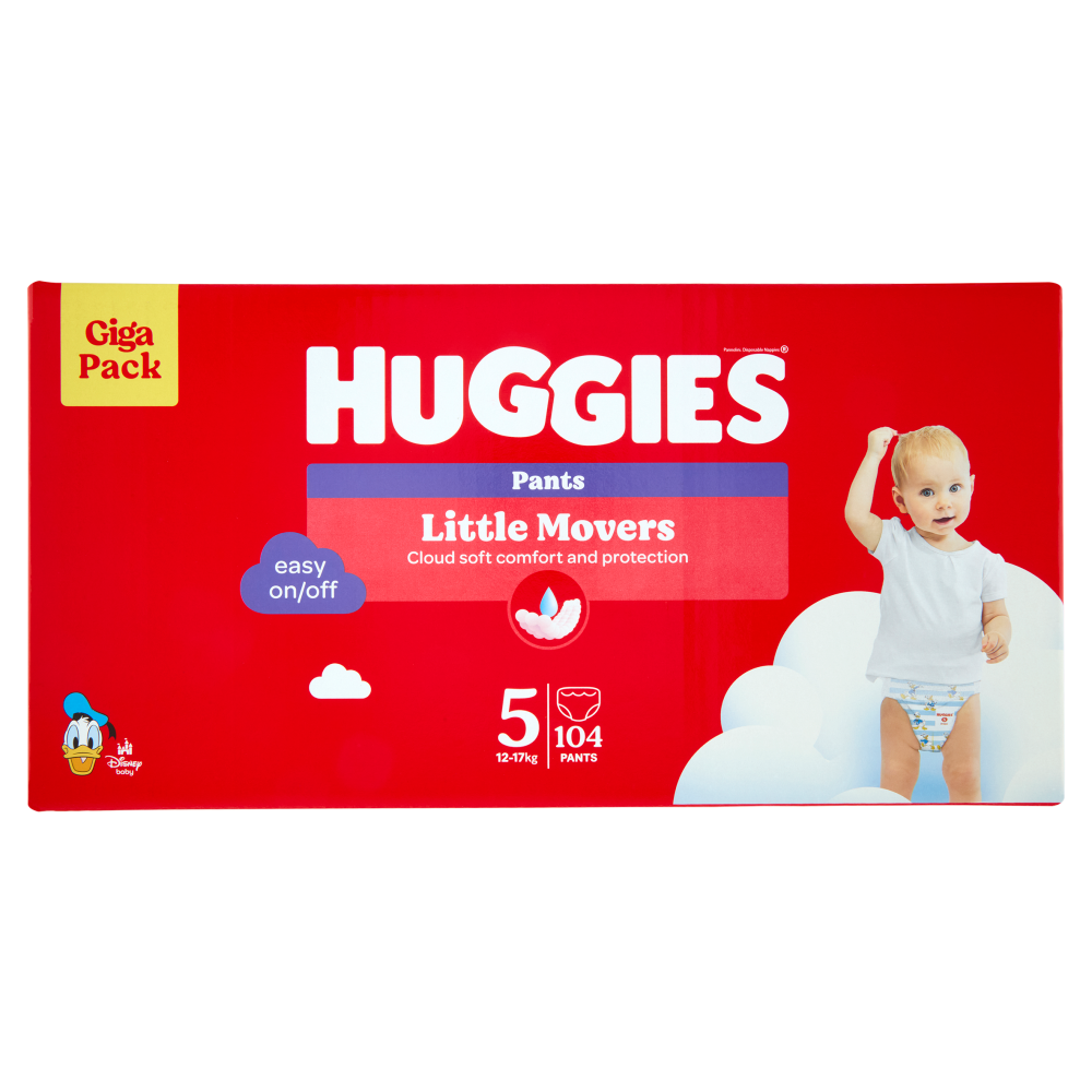 Huggies Little Movers Pants 5 12-17 Kg 104 pz