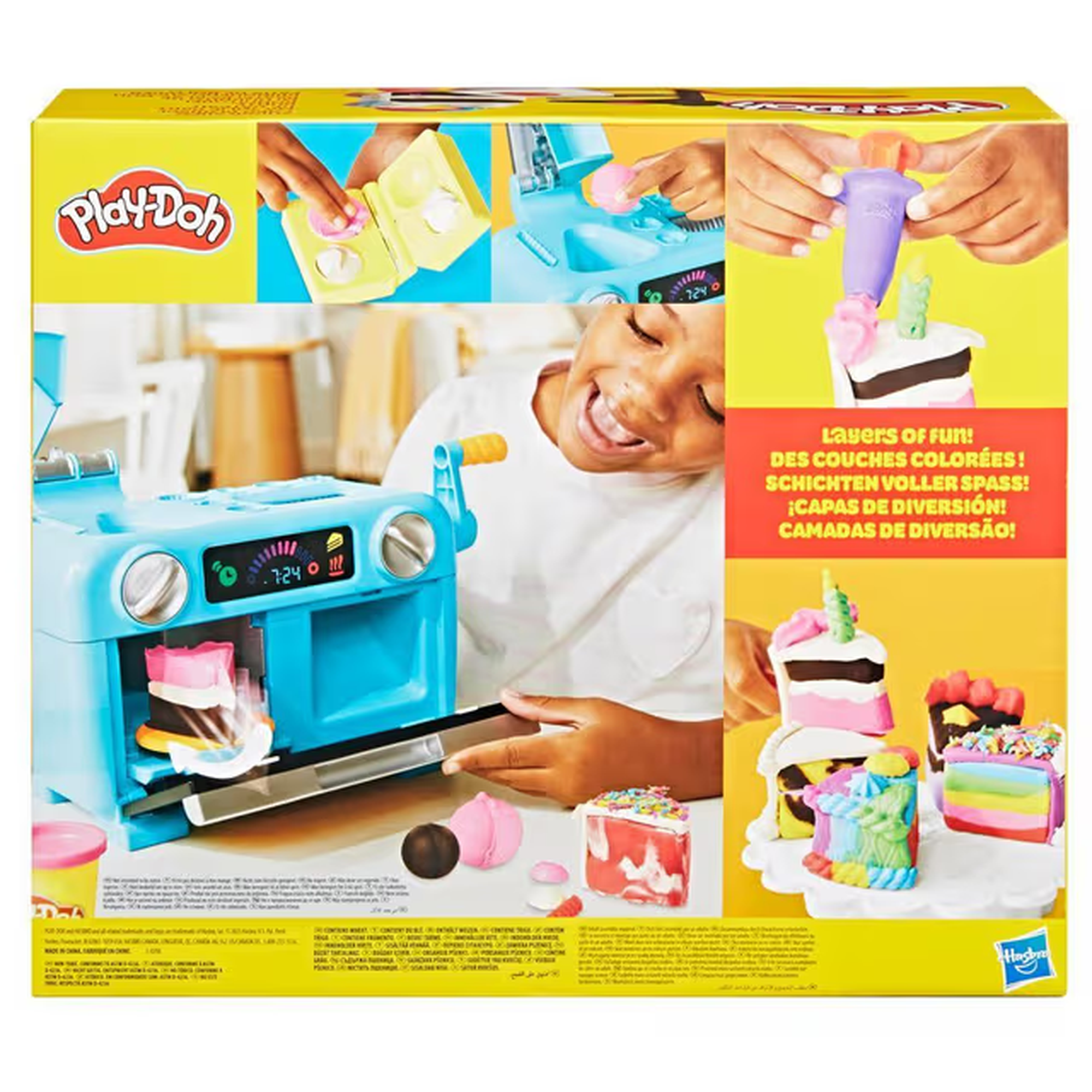 Play-Doh Super Slice Cake Play Kitchen Set Set da gioco in argilla da modellare 624 g Multicolore