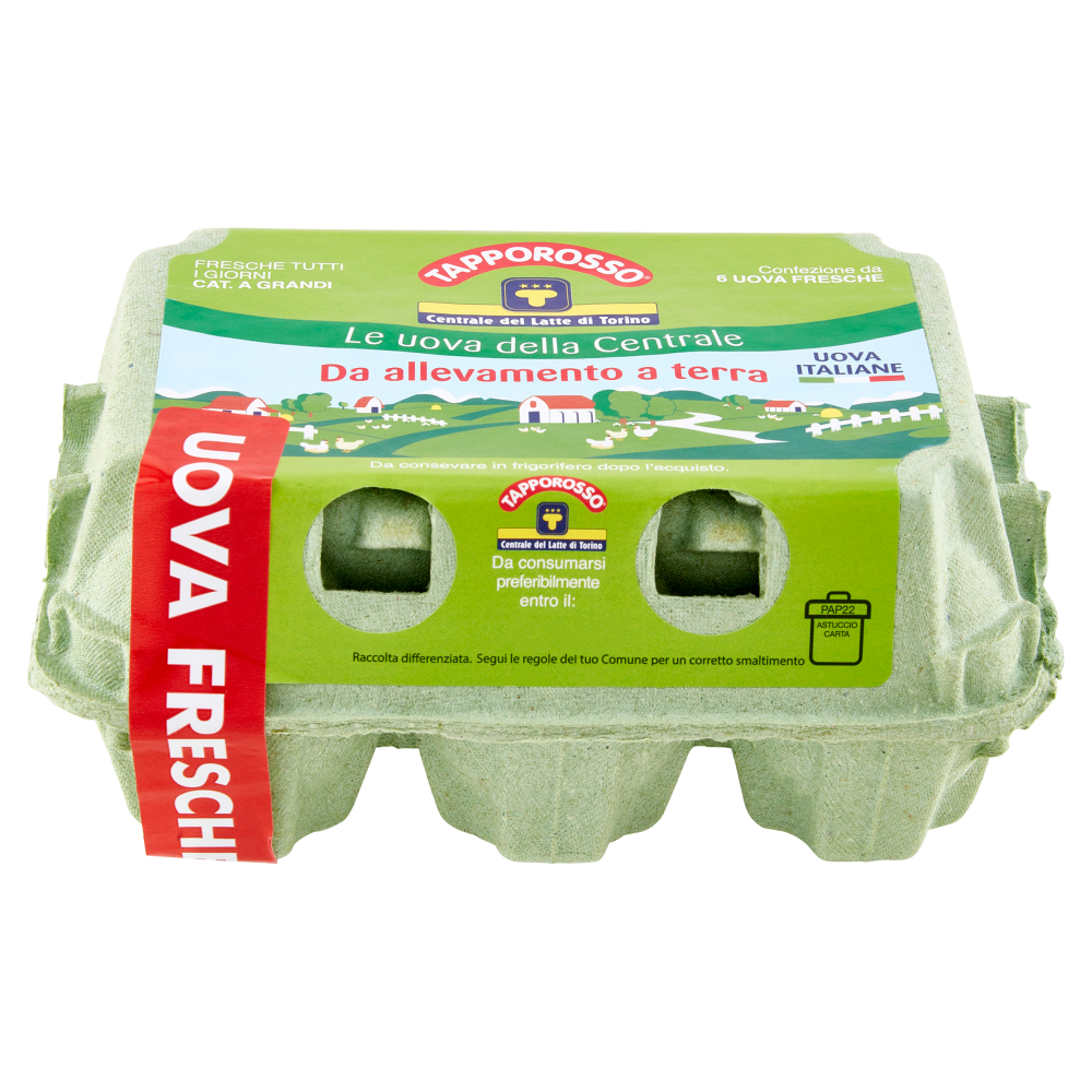Tapporosso 6 Uova Fresche da allevamento a terra