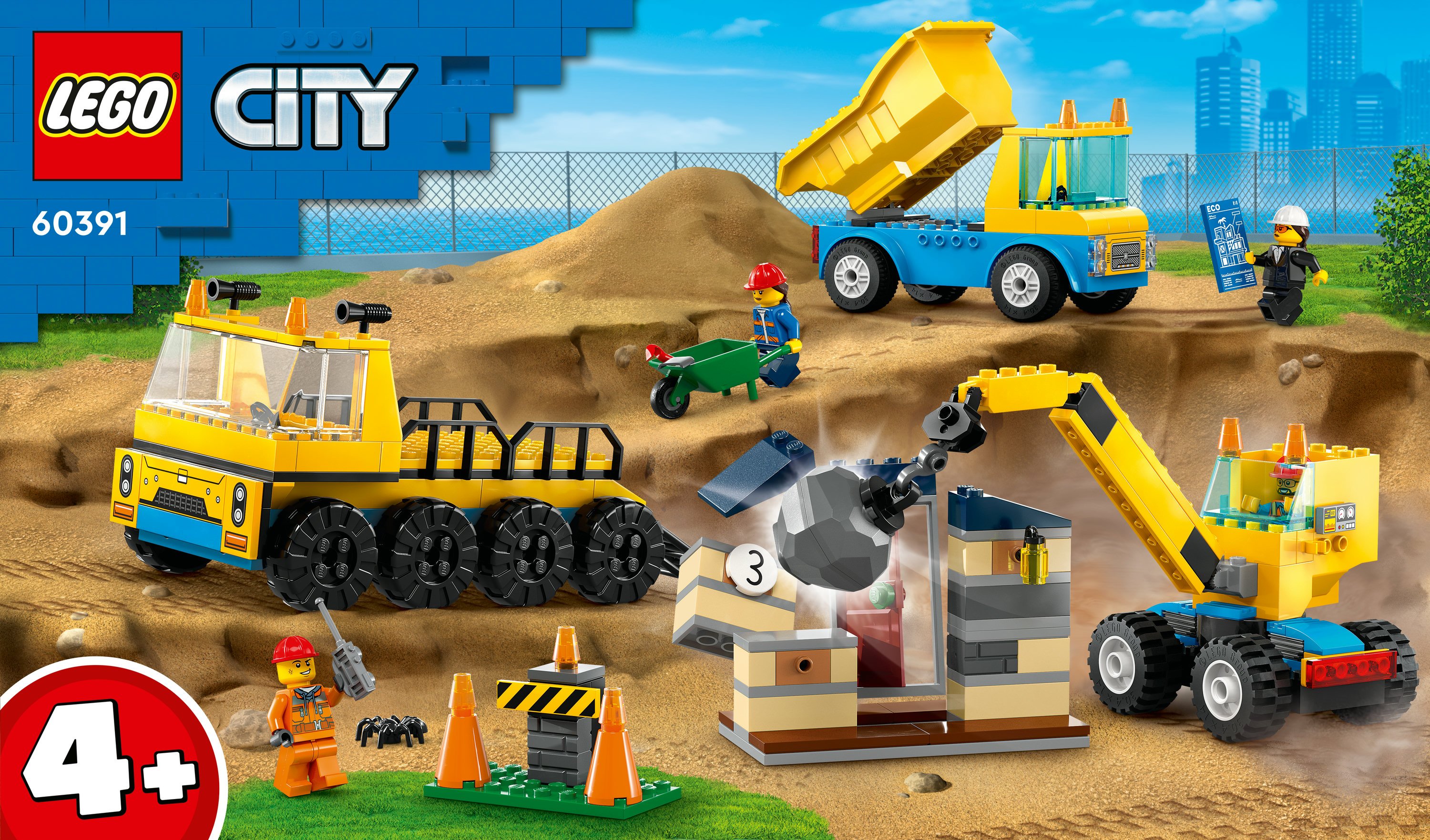 LEGO City Camion da cantiere e gru con palla da demolizione