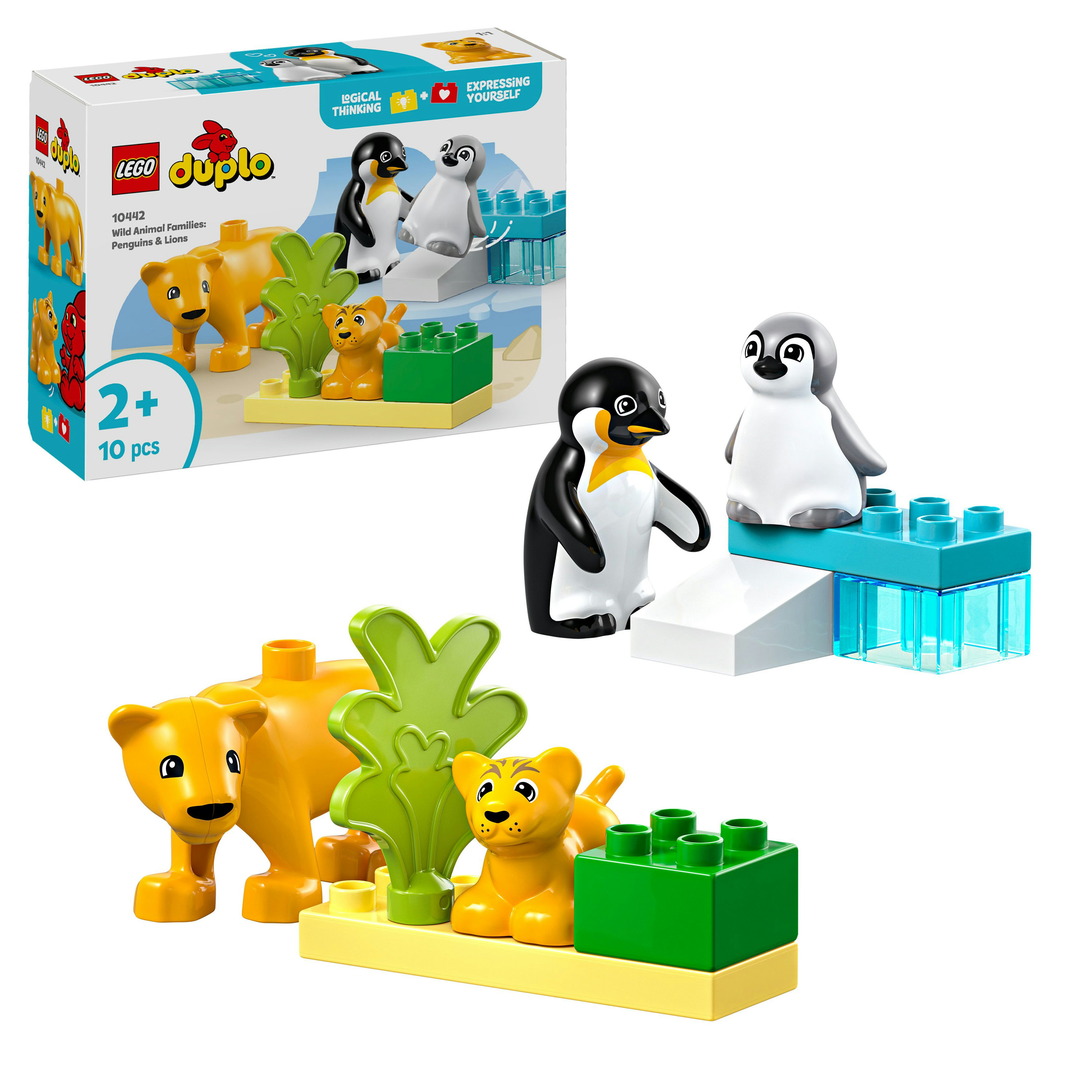 LEGO DUPLO Famiglie di animali: pinguini e leoni