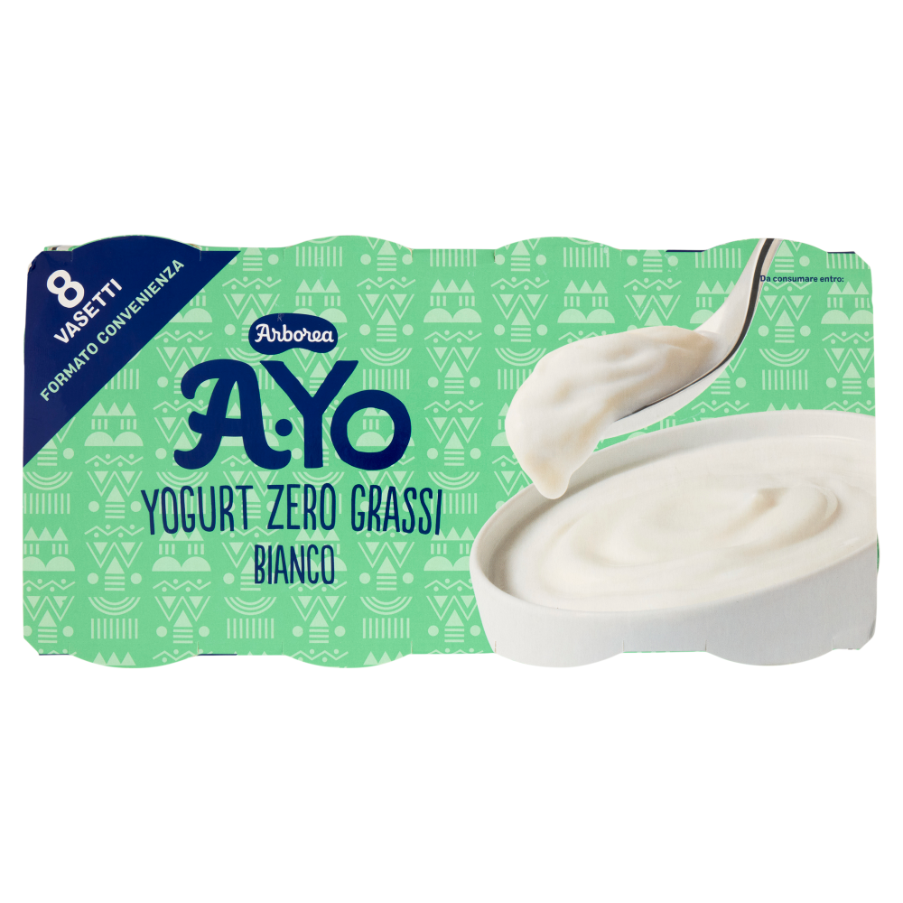 Arborea A-Yo Yogurt Zero Grassi Bianco 8 x 125 g