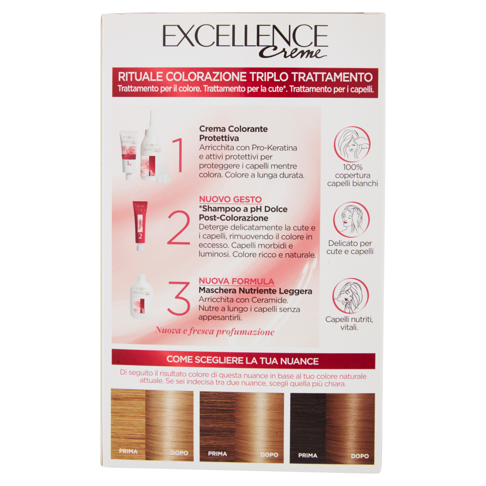 L'Or&eacute;al Paris Excellence, Crema colorante triplo trattamento avanzato, 8.1 Biondo Chiaro Cenere