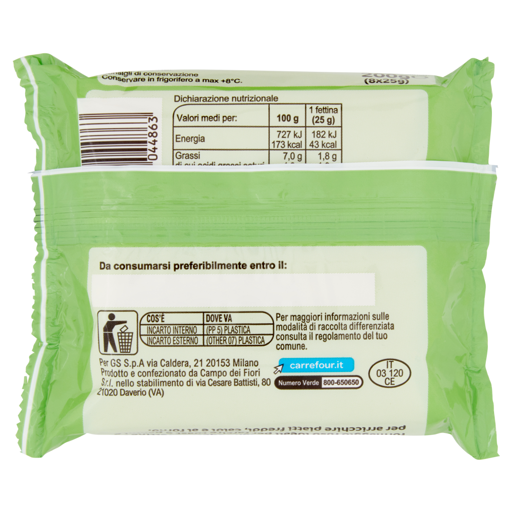 Carrefour Classic Cuor di Fette Light 8 x 25 g