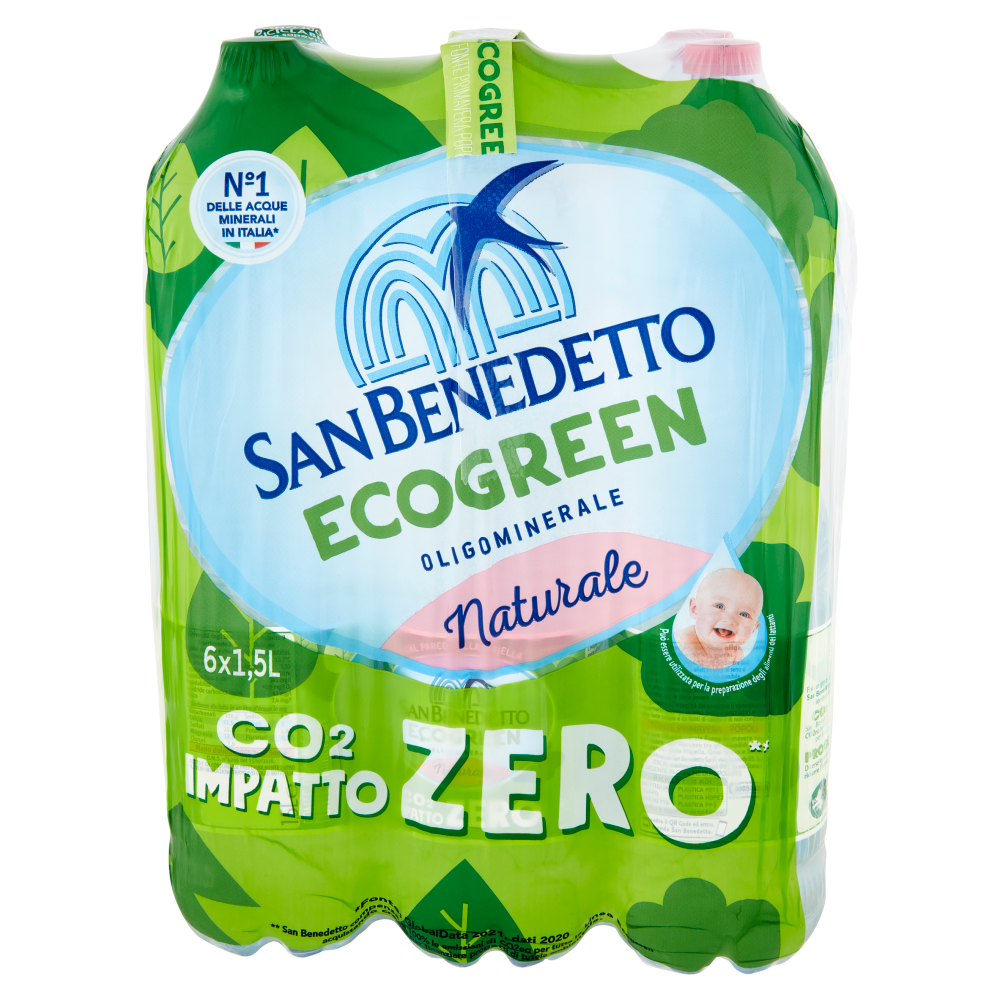 San Benedetto Acqua Naturale dal Parco della Majella Ecogreen 6 x 1,5 L