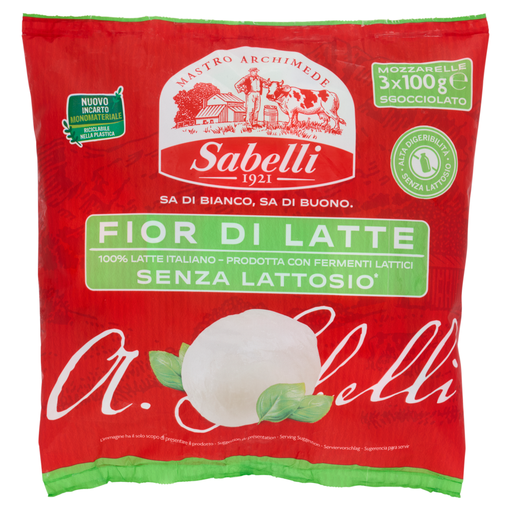 Sabelli Fior di Latte Senza Lattosio* 3 x 100 g