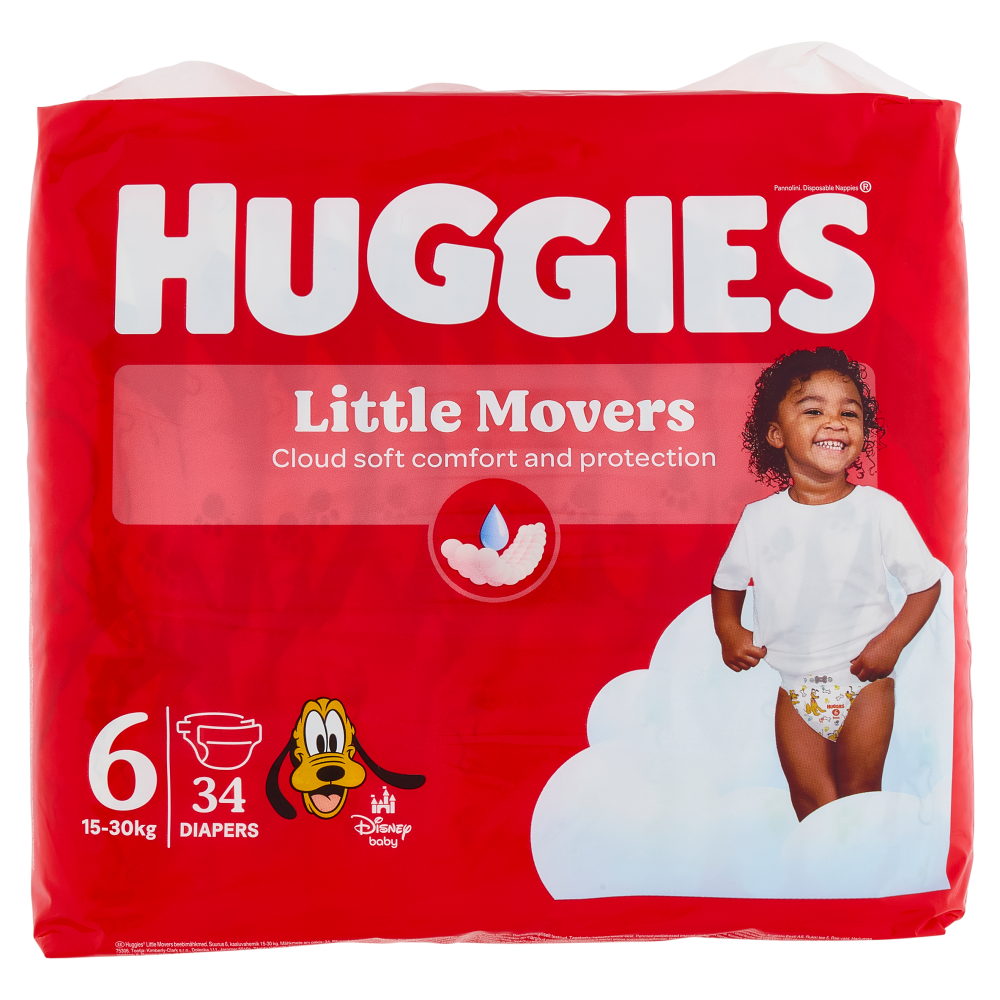 Huggies Little Movers Pannolini 6 15-30 Kg 34 pz