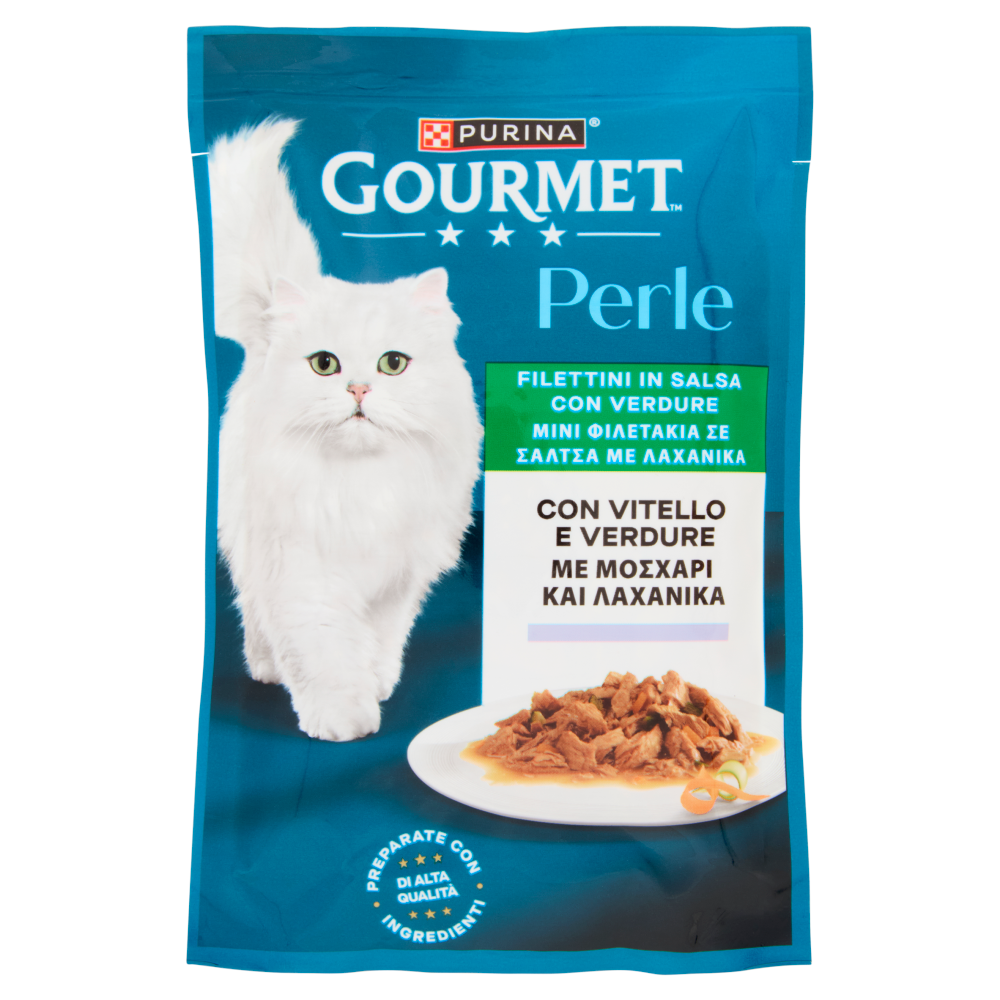 PURINA GOURMET Perle Filettini in Salsa con Vitello e Verdure 85g