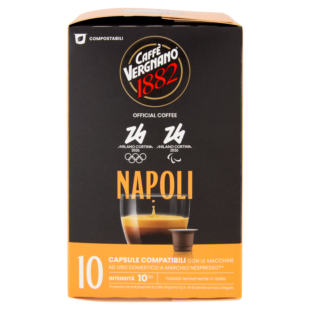 Caff&egrave; Vergnano 1882 Napoli Capsule Compatibili Nespresso* 10 x 5 g