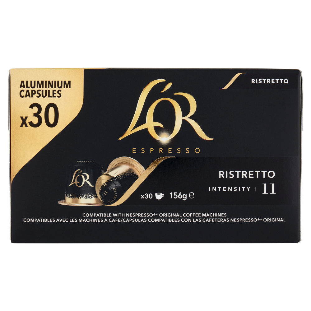 L'OR Ristretto 11- 30 Capsule Caffè Compatibili con Macchine Nespresso*® Original 156g