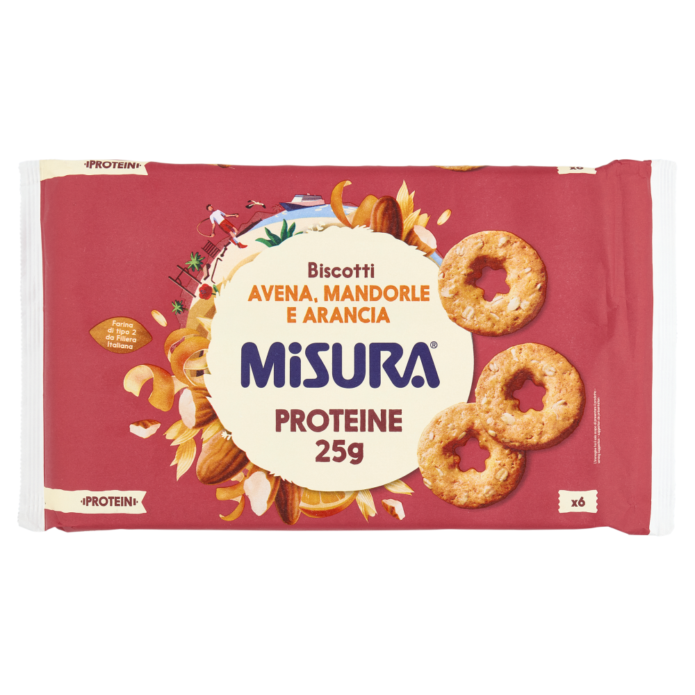 Misura Protein Biscotti Avena, Mandorle e Arancia 260 g