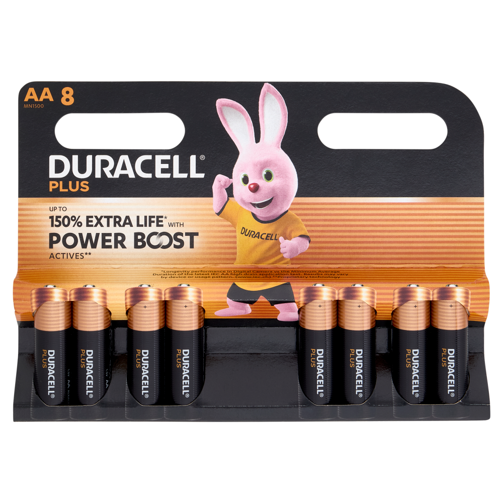Duracell Plus AA 8 Stilo / Mignon Alcalina 1.5V MN1500 8 pz