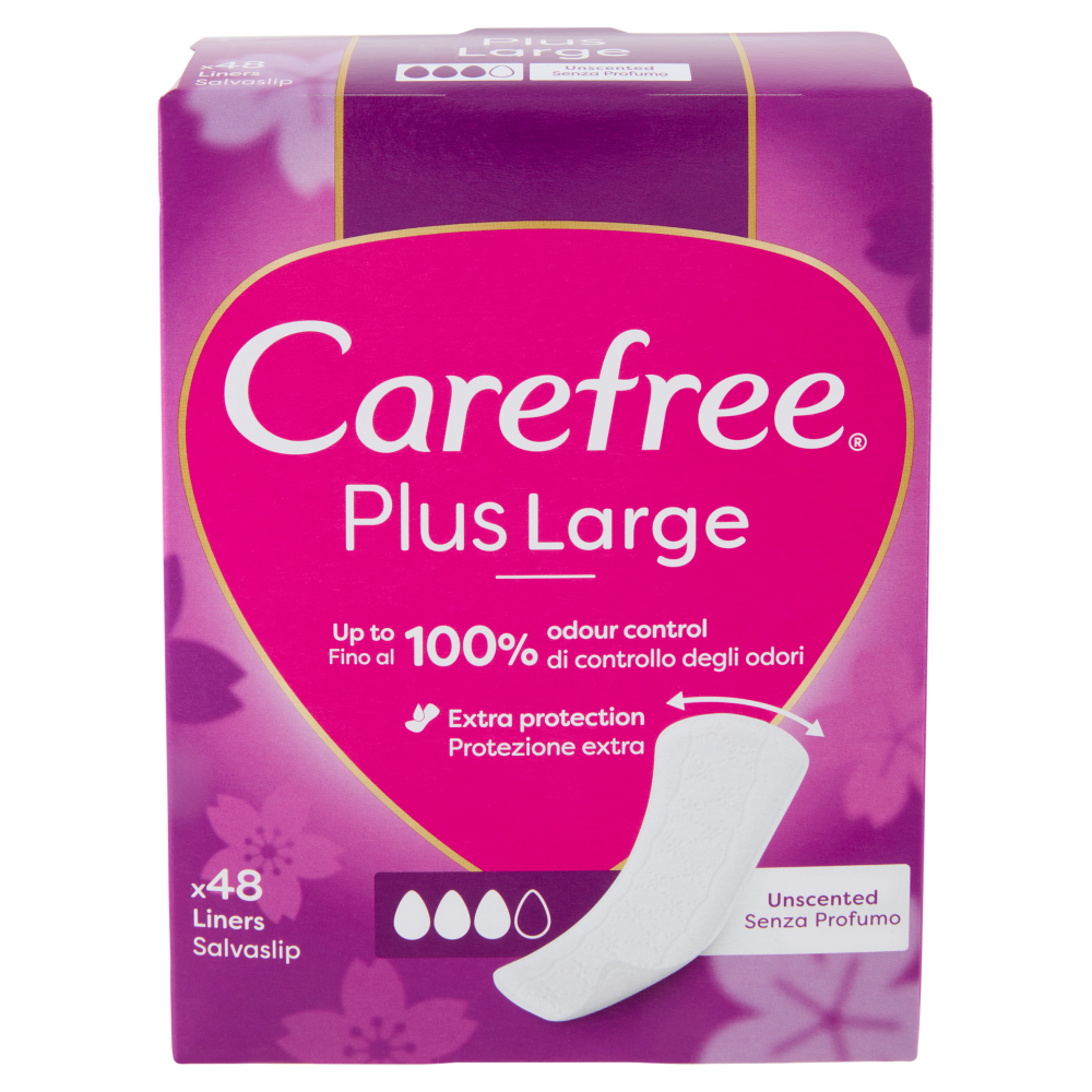 Carefree Plus Large Senza Profumo Salvaslip 48 pz