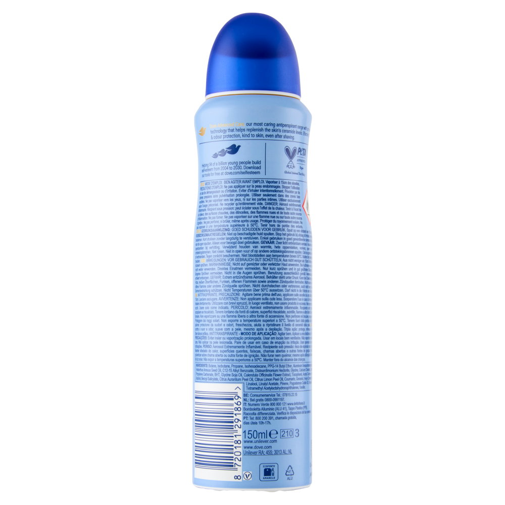 Dove advanced Care talco profumo di talco anti-perspirant 150 ml
